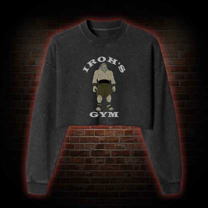 Iroh's Gym Washed Cropped Sweatshirts