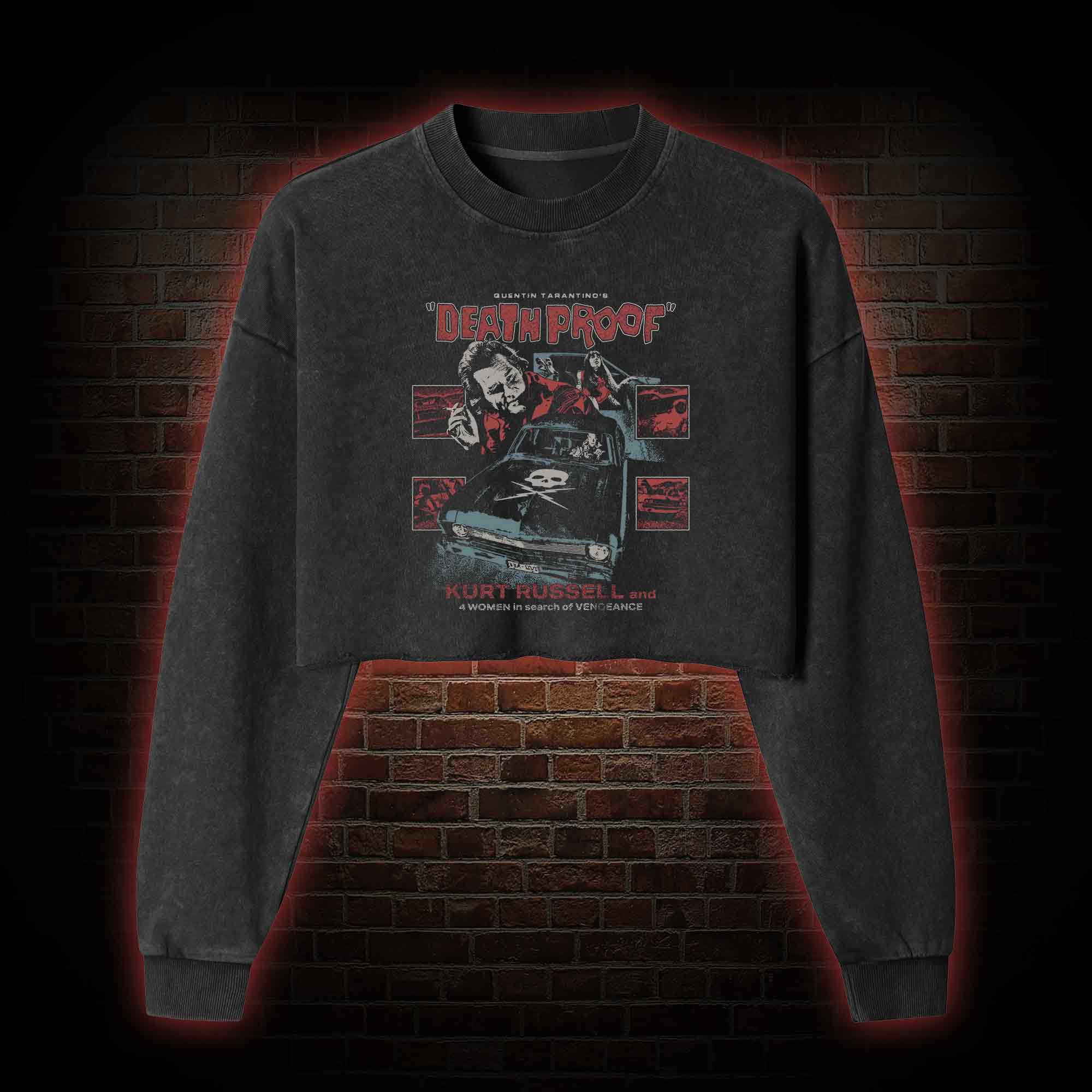 It's All about the Subtext Washed Cropped Sweatshirts