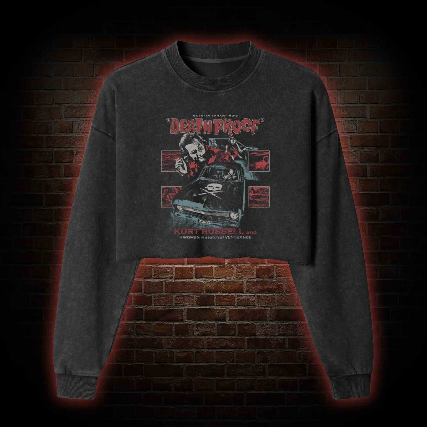 It's All about the Subtext Washed Cropped Sweatshirts