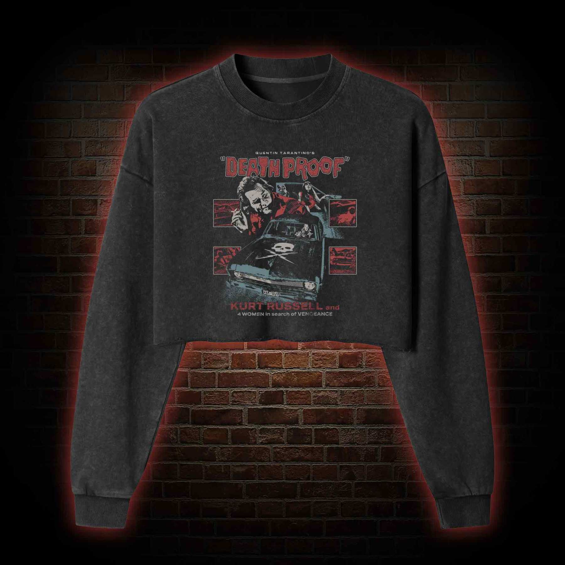 It's All about the Subtext Washed Cropped Sweatshirts