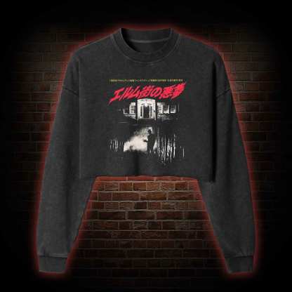 Never Sleep Again Washed Cropped Sweatshirts
