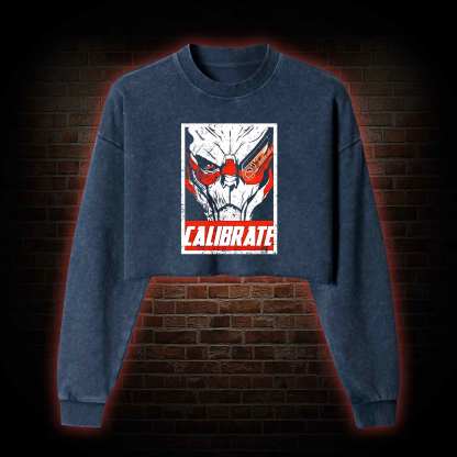 Calibrate Washed Cropped Sweatshirts