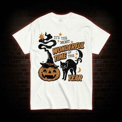 90s Vintage Halloween Spooky Black Cat T-shirt