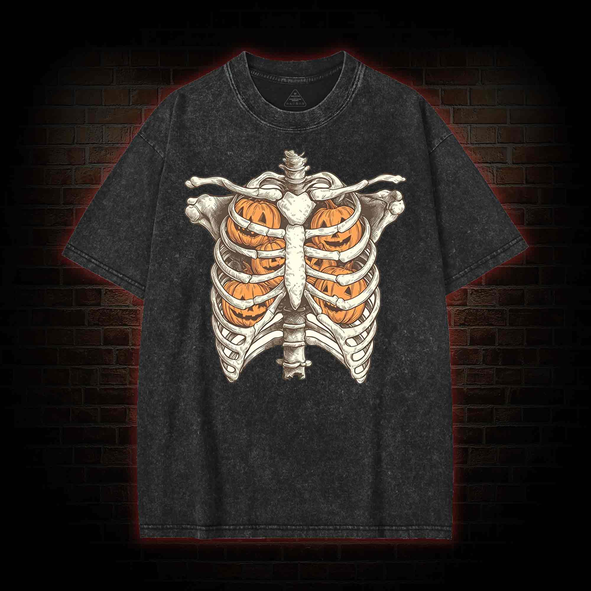Halloween Retro Ghost Washed T-shirt