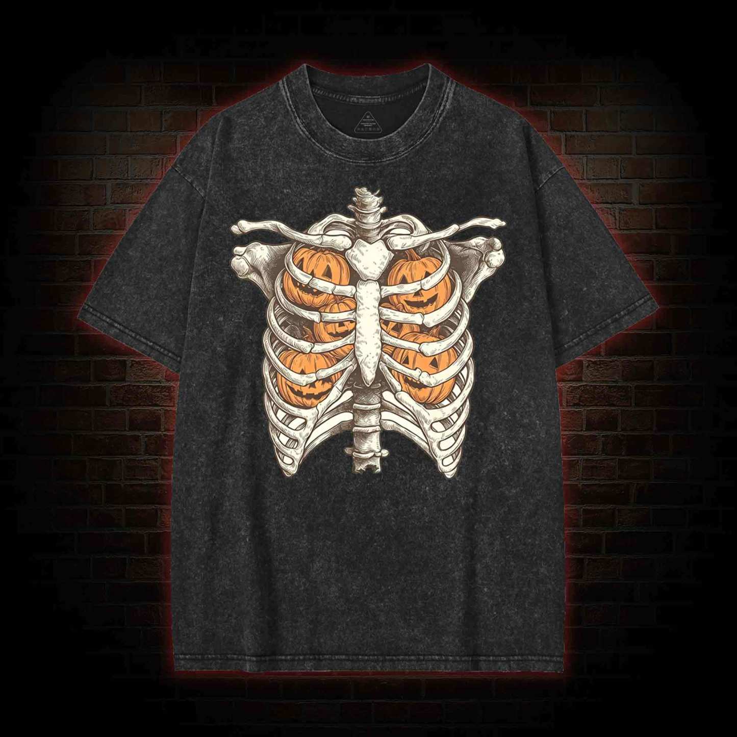 Halloween Retro Ghost Washed T-shirt