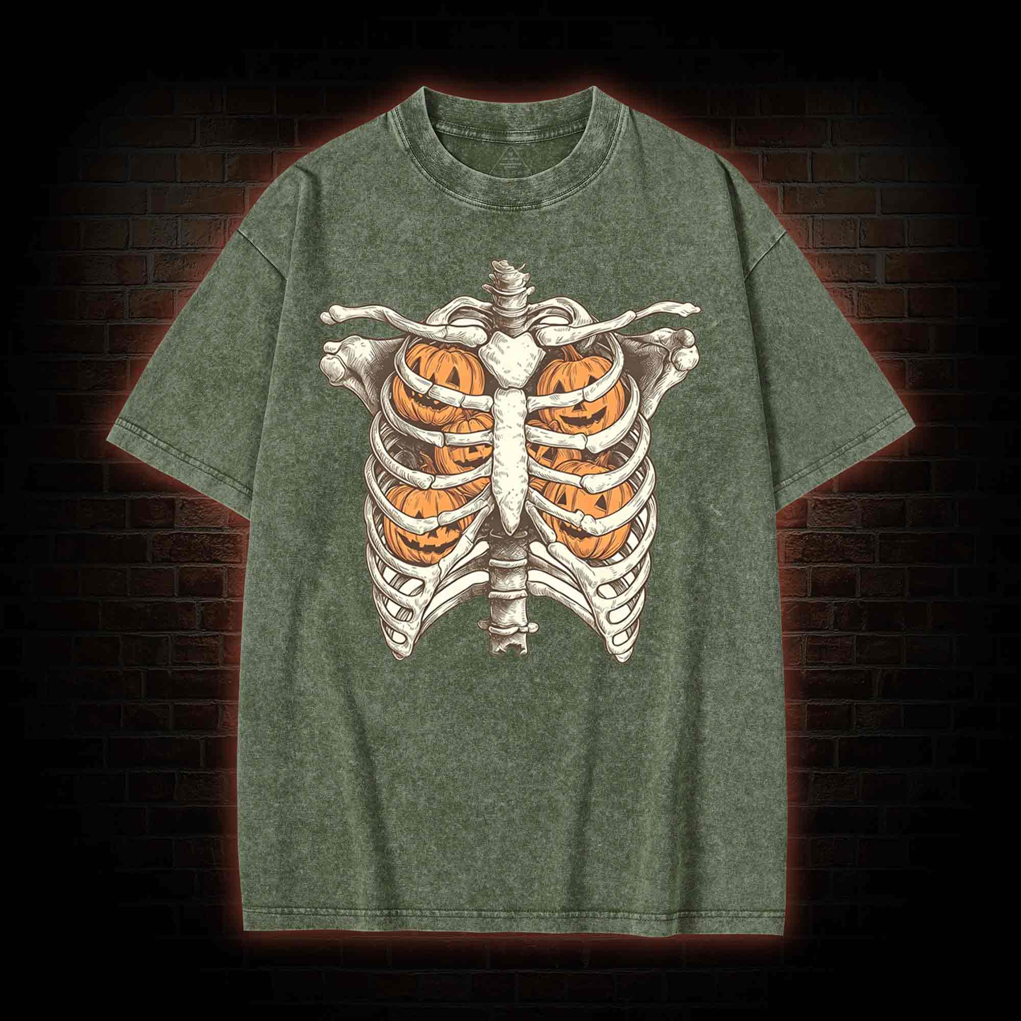 Halloween Retro Ghost Washed T-shirt