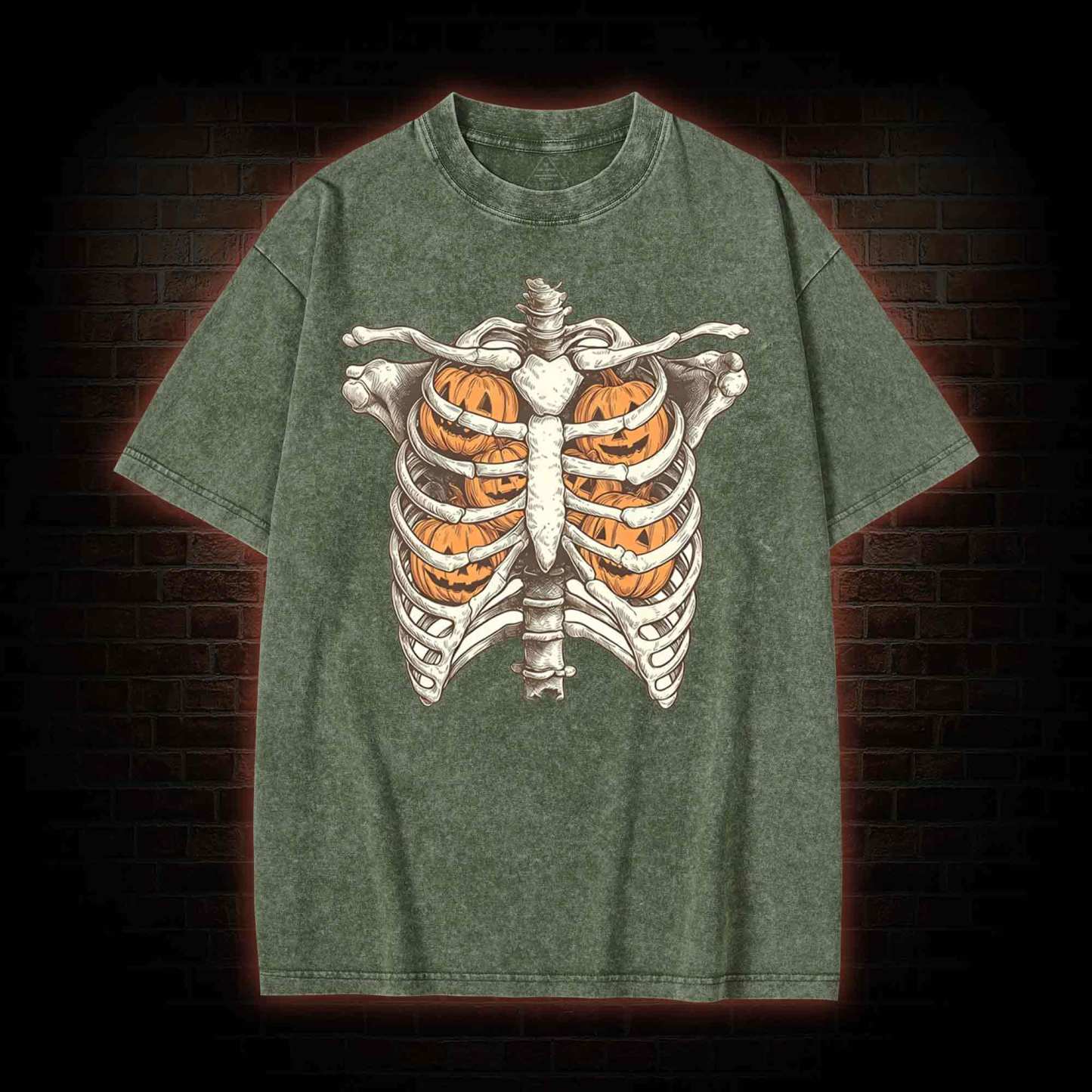 Halloween Retro Ghost Washed T-shirt