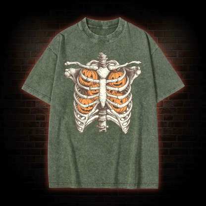 Halloween Retro Ghost Washed T-shirt
