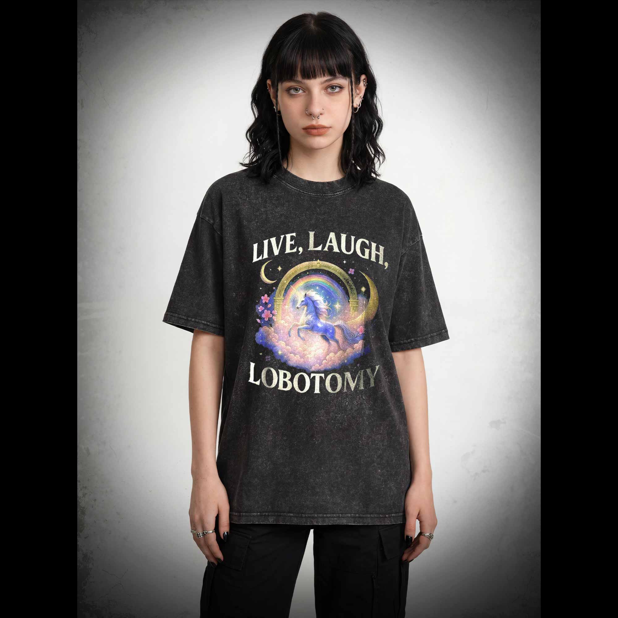 Live Laugh Lobotomy Washed T-shirt
