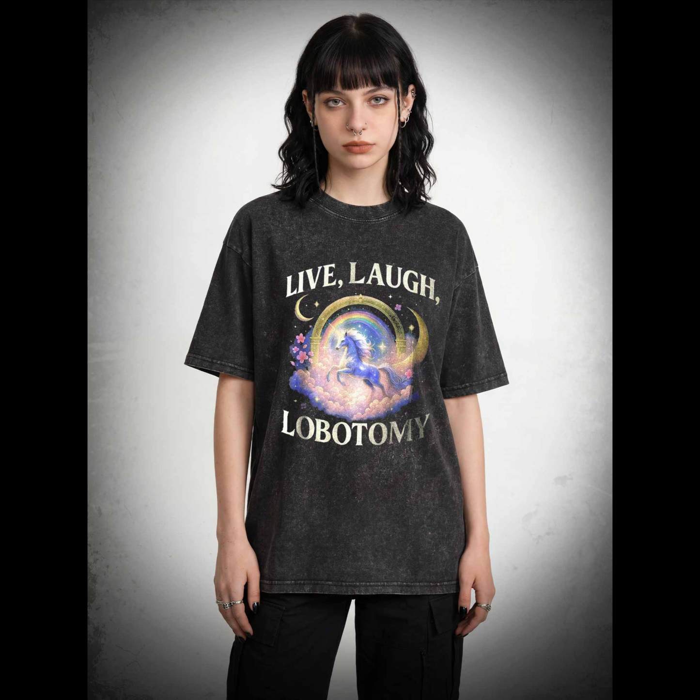 Live Laugh Lobotomy Washed T-shirt