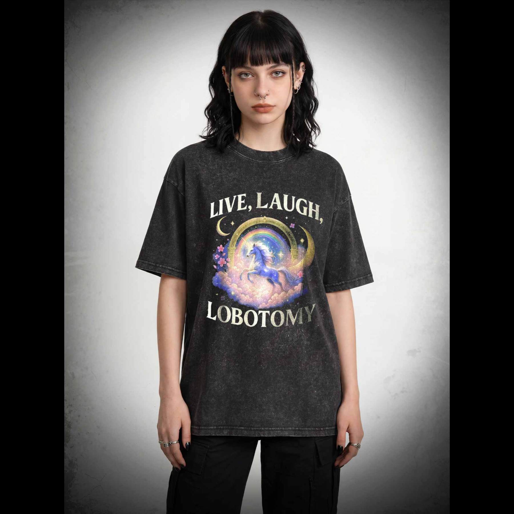 Live Laugh Lobotomy Washed T-shirt