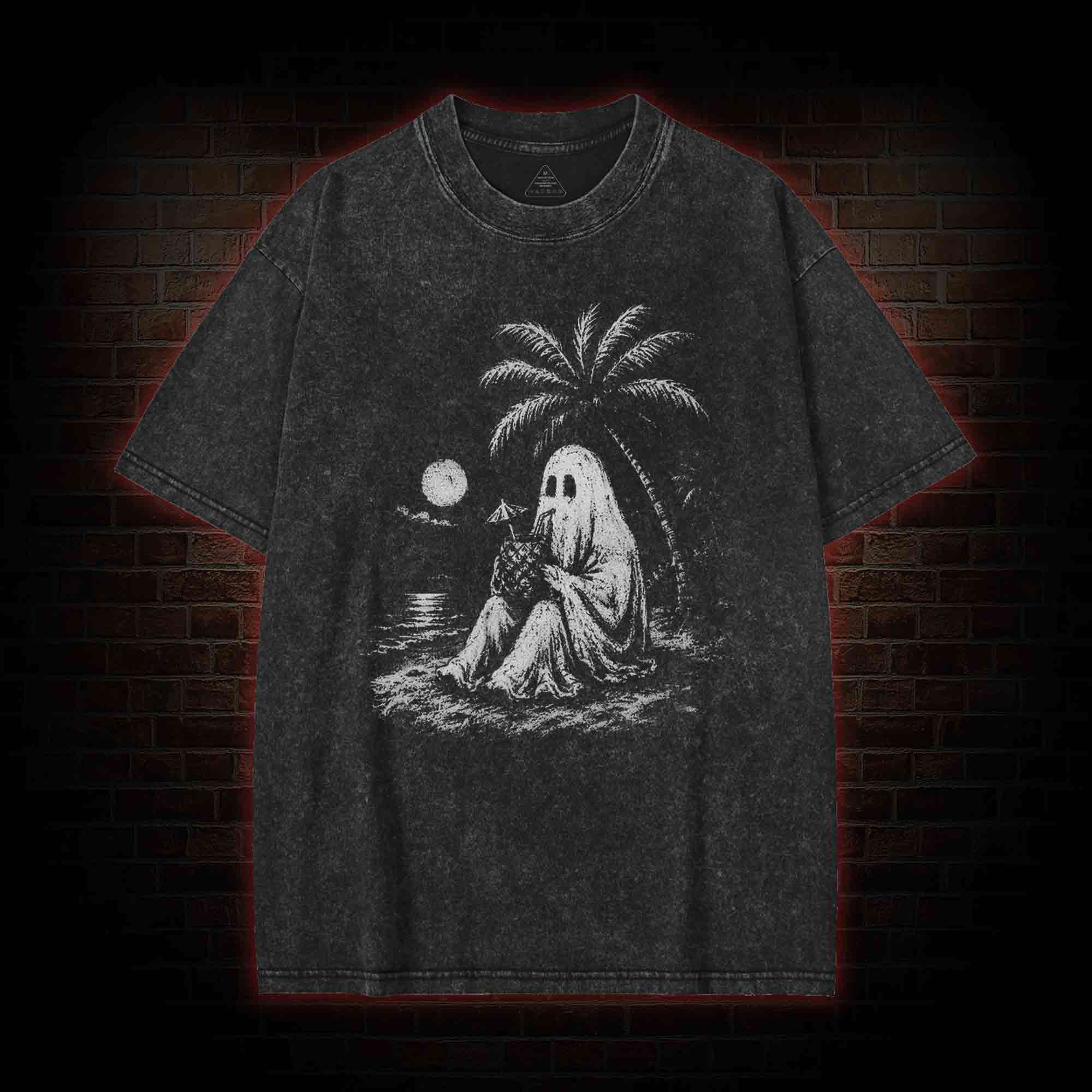 Spooky Summer Halloween Washed T-shirt