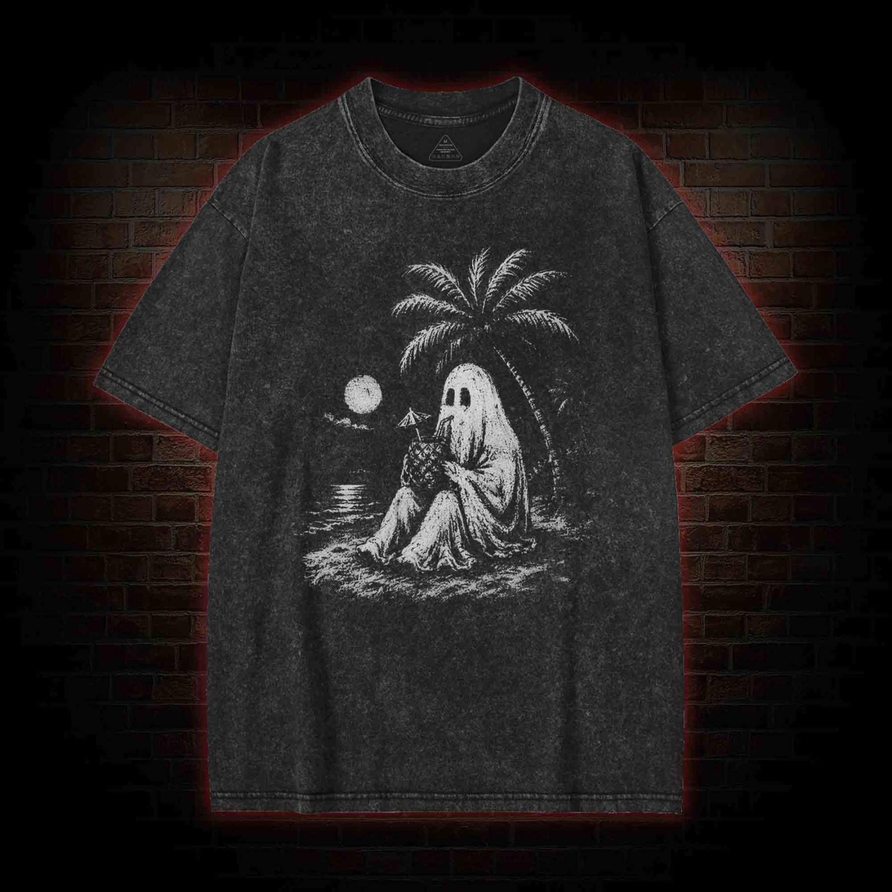 Spooky Summer Halloween Washed T-shirt