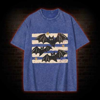 Vintage Bat Halloween Washed T-shirt