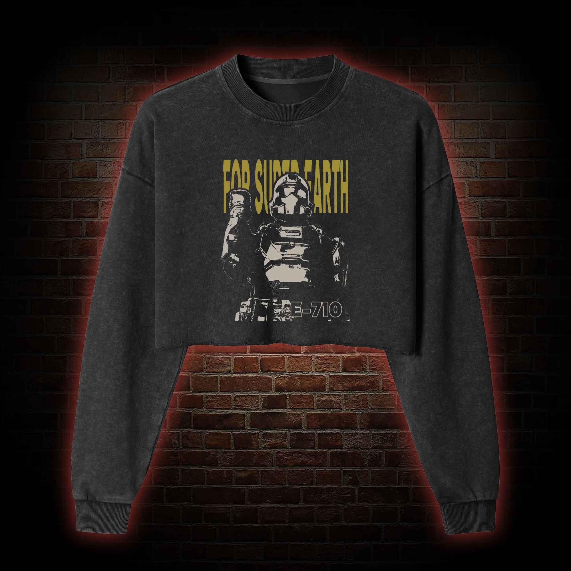  Democracy Washed Cropped Sweatshirts