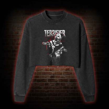 Art 16 Washed Cropped Sweatshirts