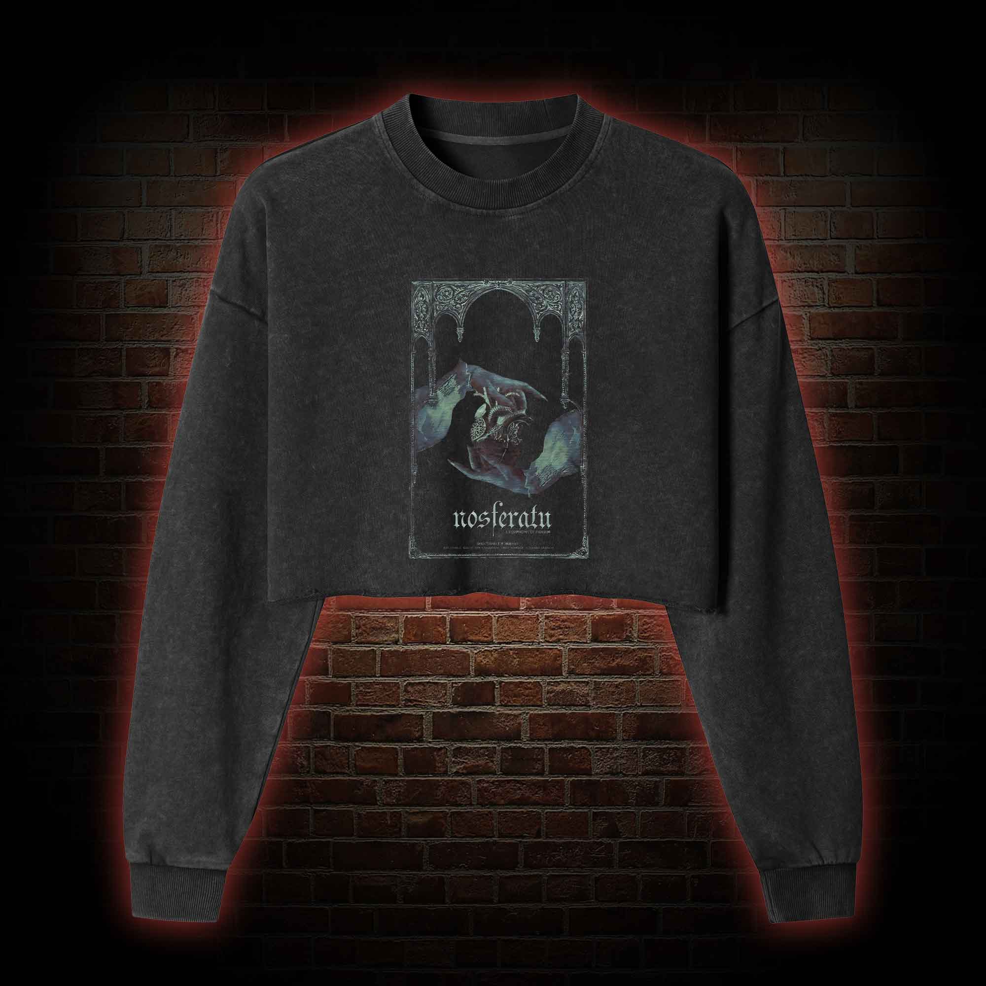 Spit it Out Washed Cropped Sweatshirts