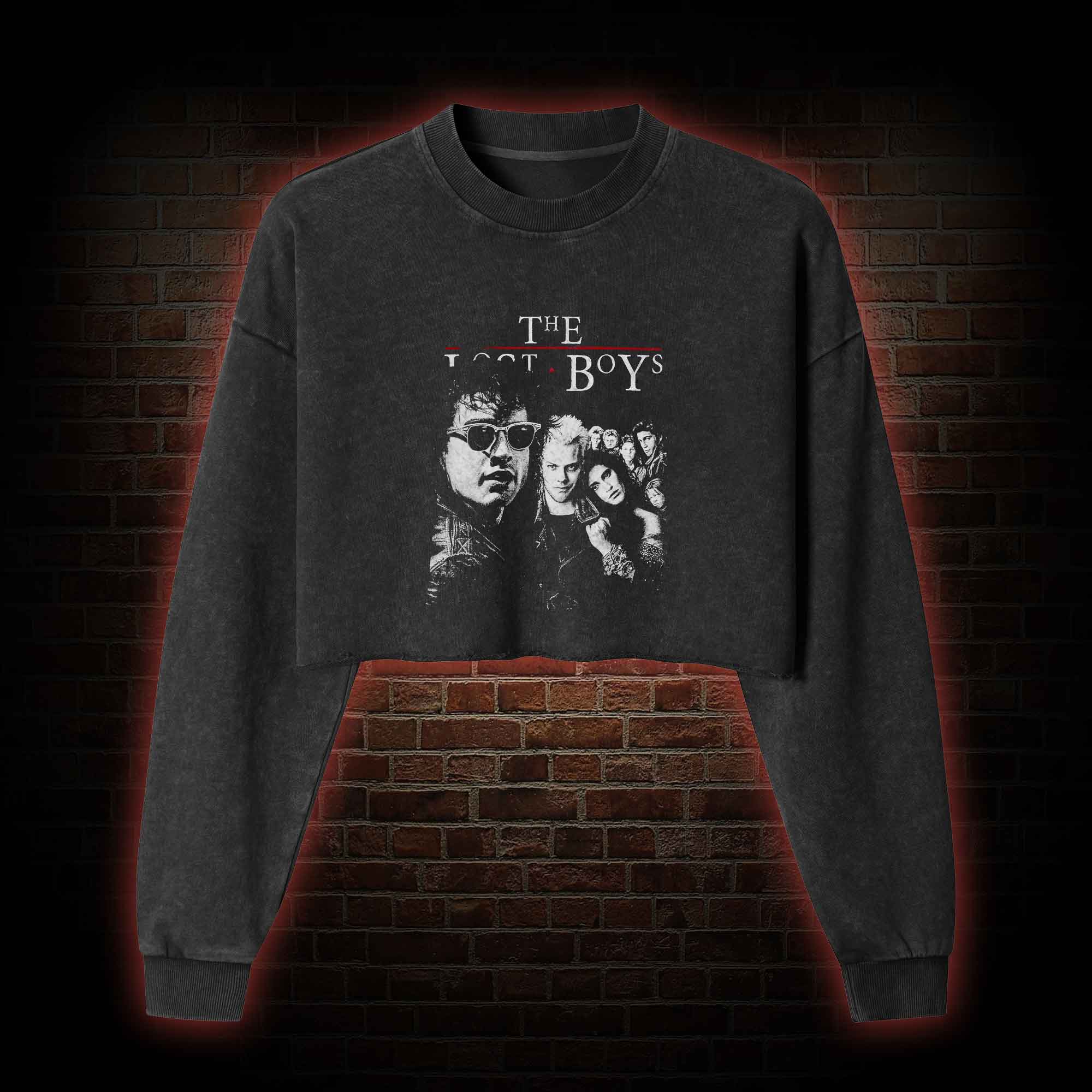 Sleep All Day Washed Cropped Sweatshirts