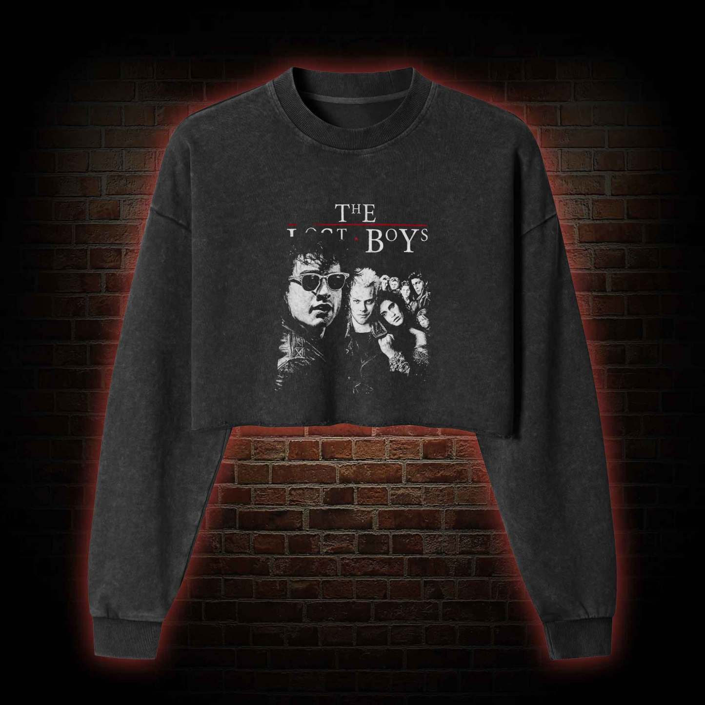 Sleep All Day Washed Cropped Sweatshirts
