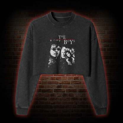 Sleep All Day Washed Cropped Sweatshirts