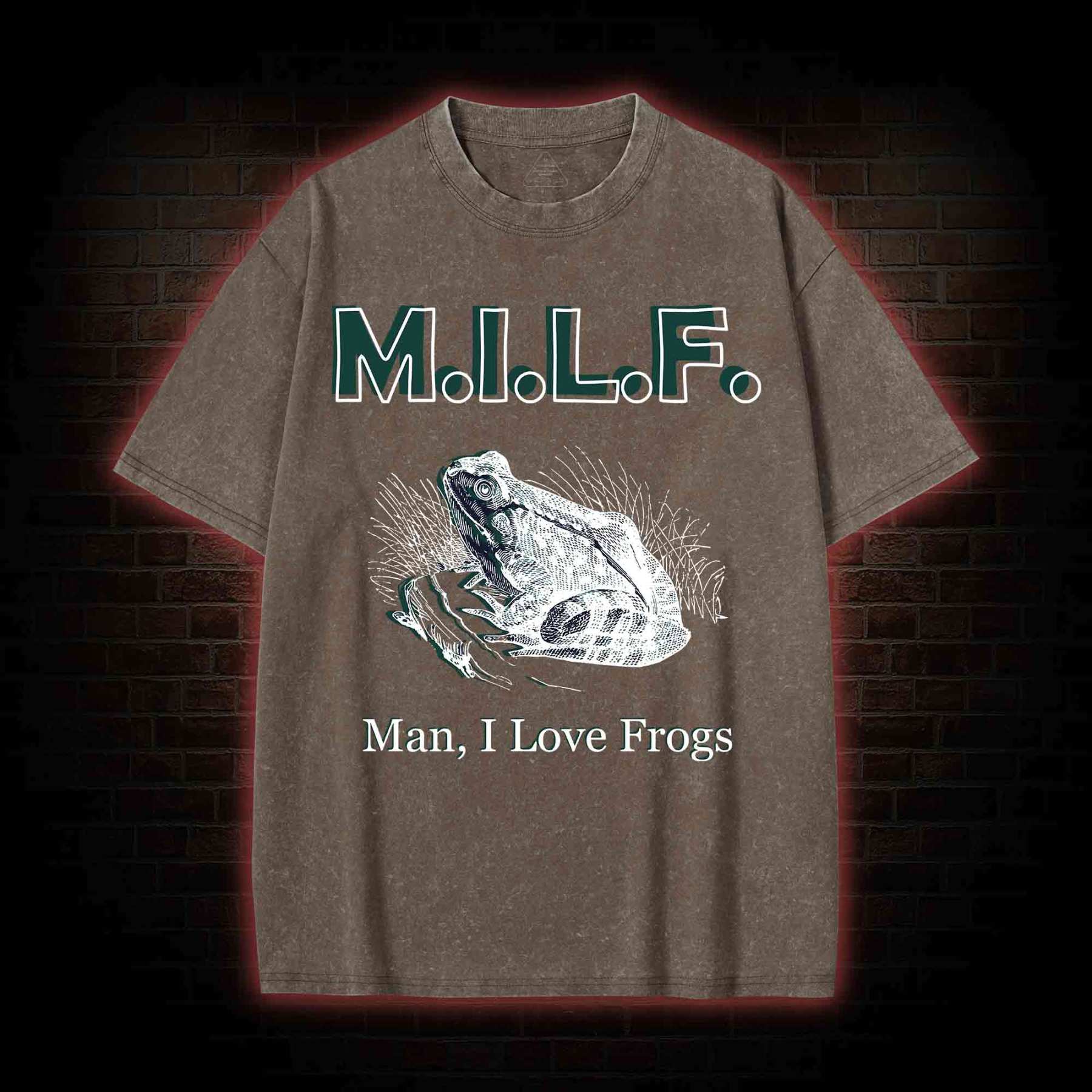 M.I.L.F Man I Love Frogs Washed T-shirt