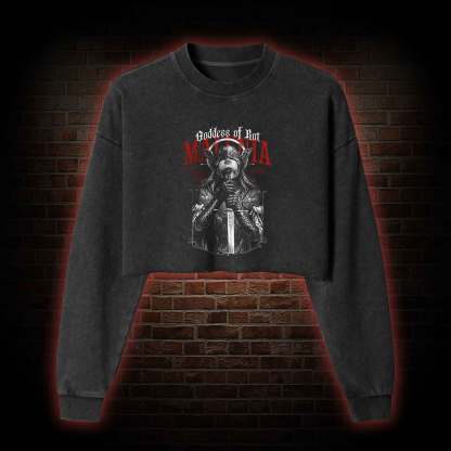 Goddess of Rot Washed Cropped Sweatshirts