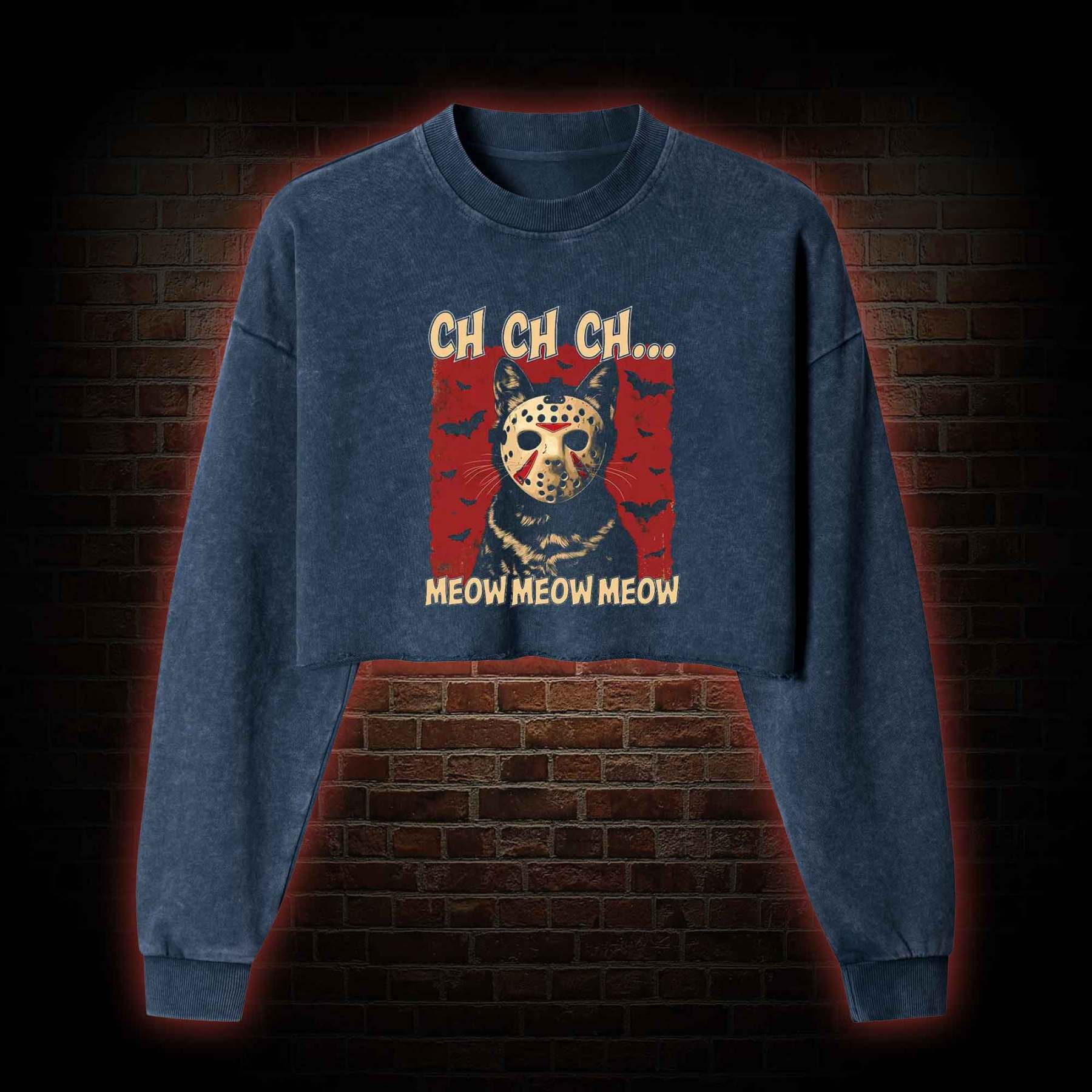 Ch Ch Ch Washed Cropped Sweatshirts