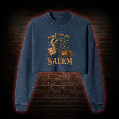 Meet Me at Salem Washed Cropped Sweatshirts