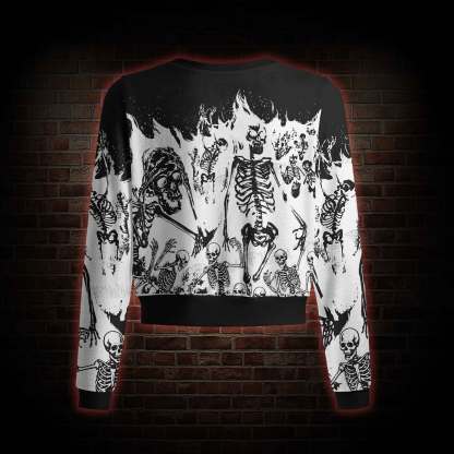 Burning Skeletons Cardigan Sweaters
