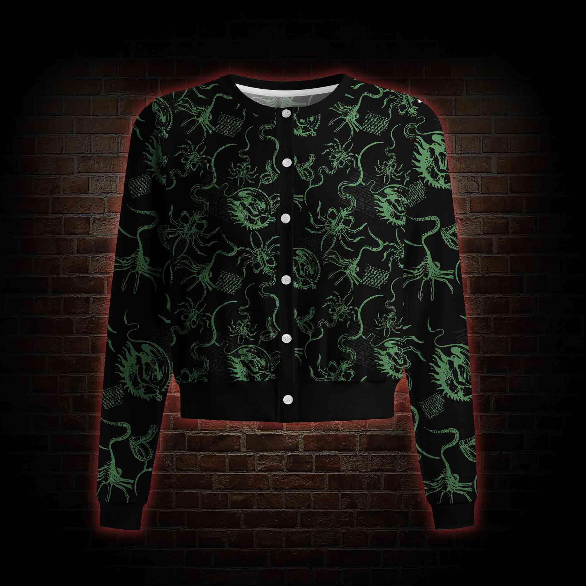 Alien Delivery Guy Cardigan Sweaters