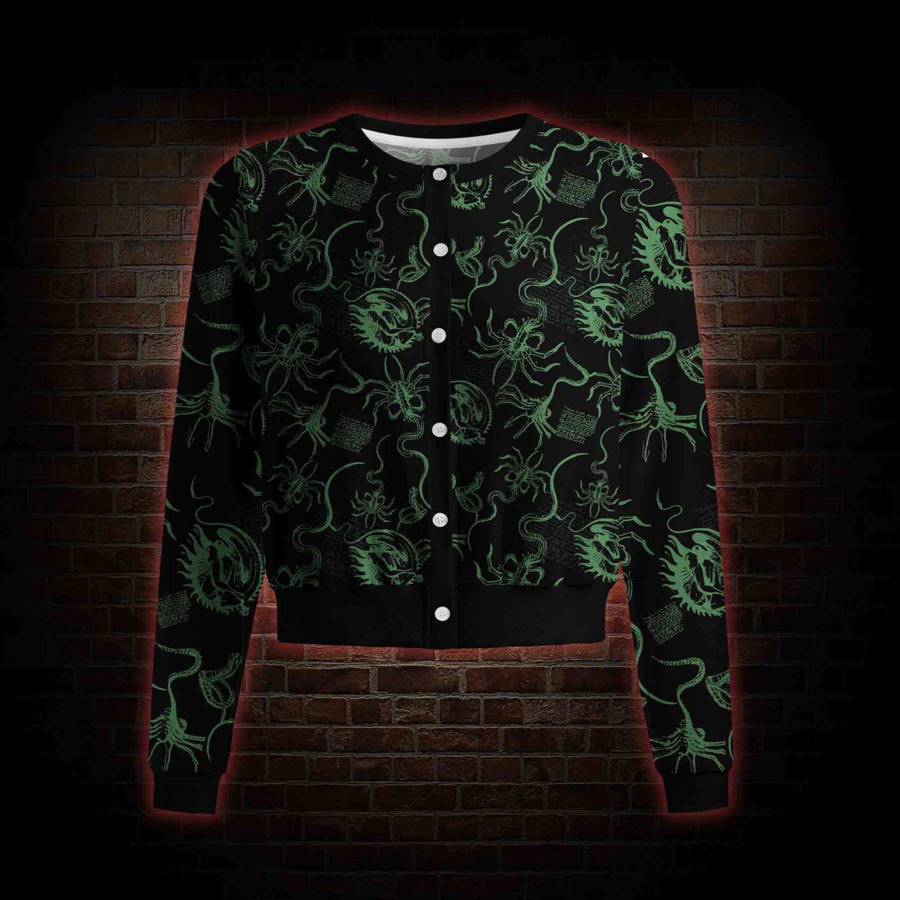 Alien Delivery Guy Cardigan Sweaters