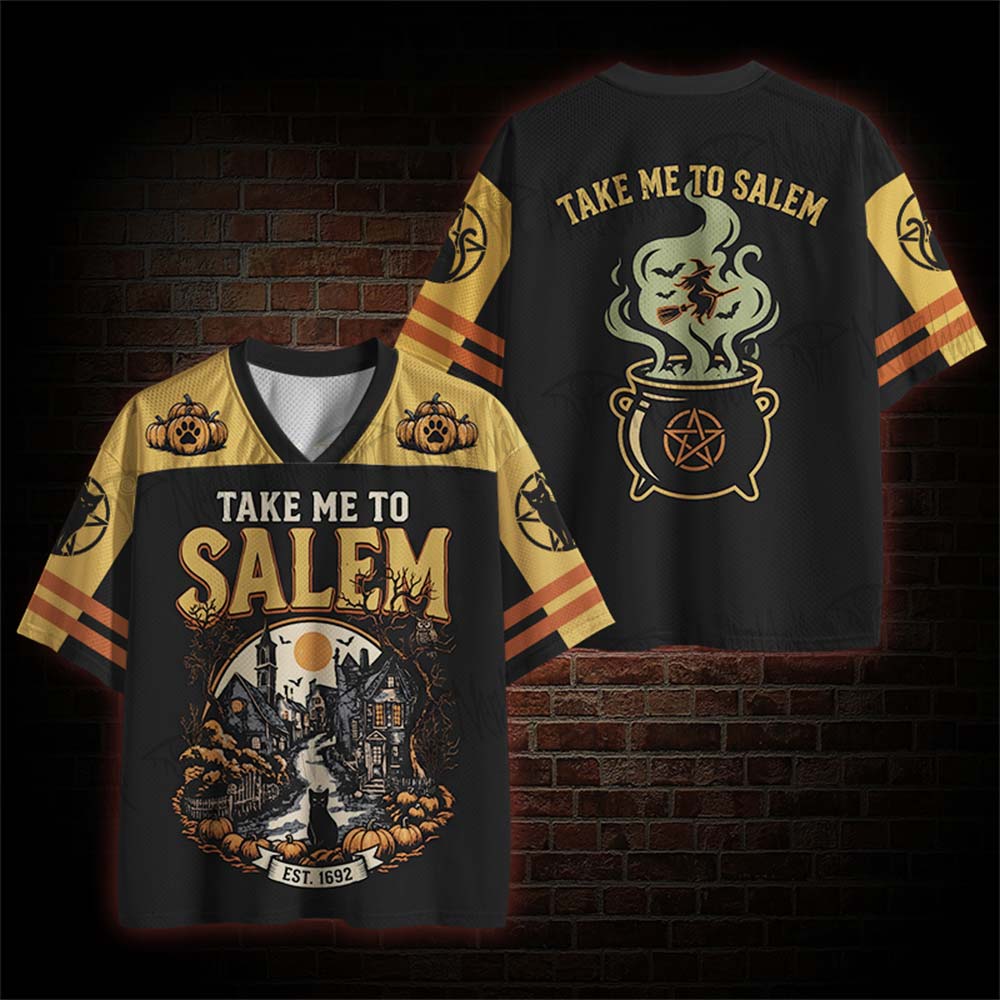 Take Me To Salem Halloween Mesh Jersey