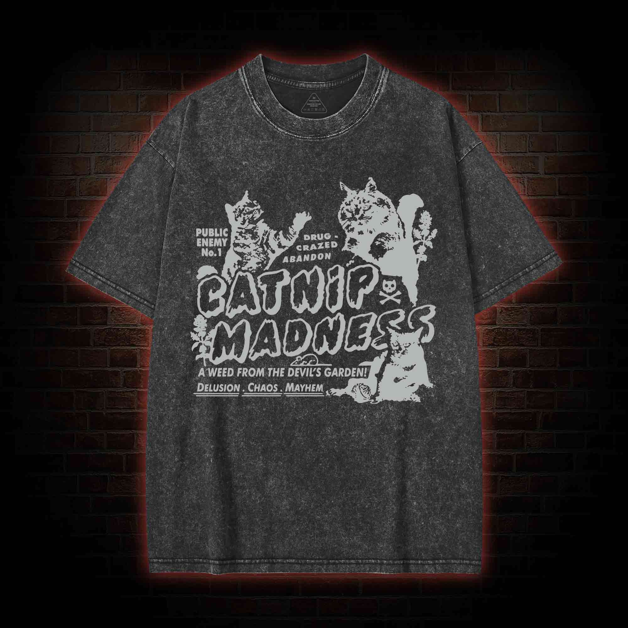 Catnip Madness Washed T-shirt