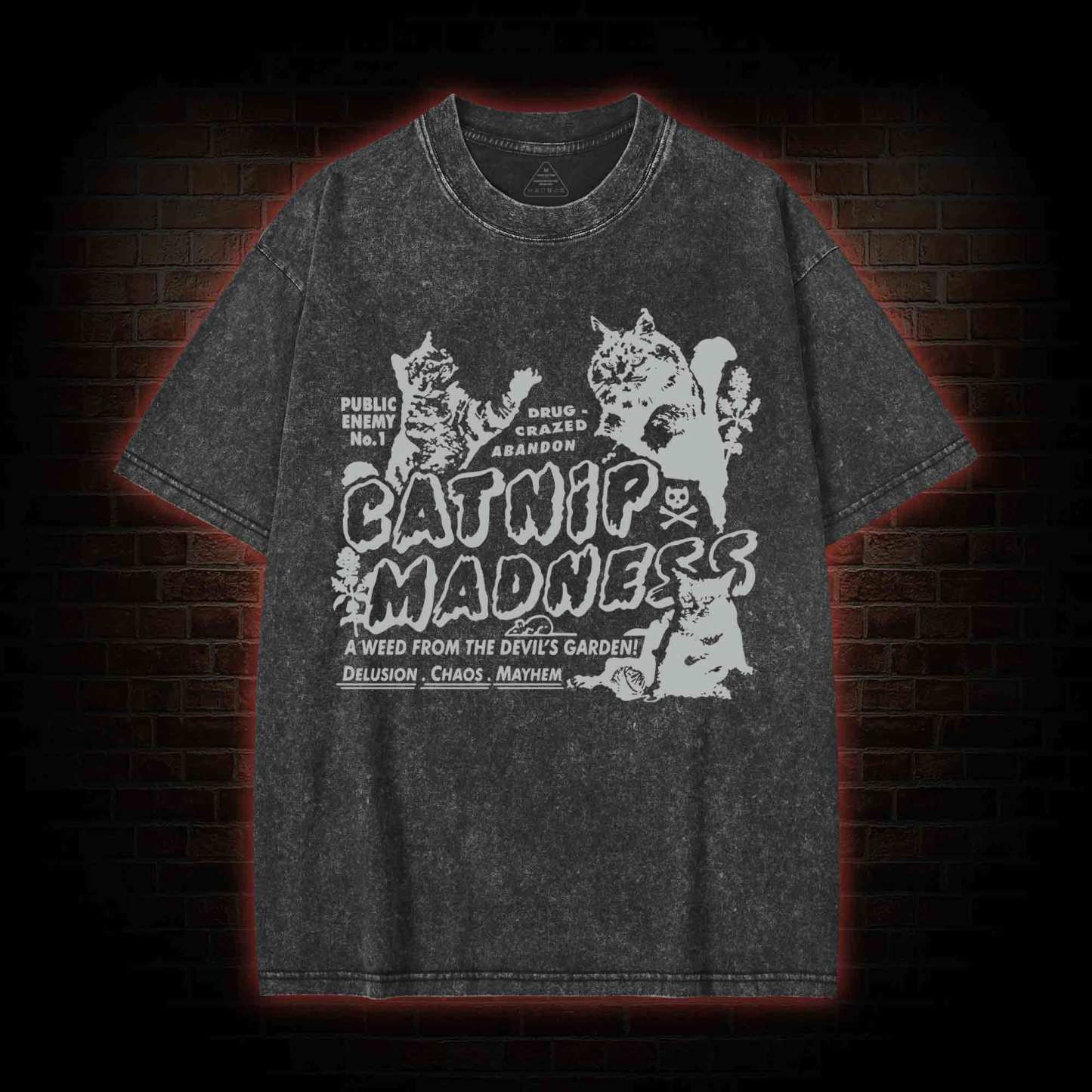 Catnip Madness Washed T-shirt