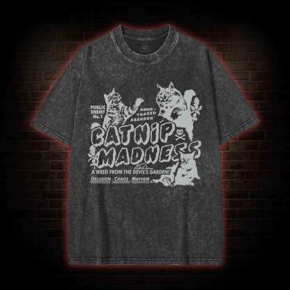 Catnip Madness Washed T-shirt