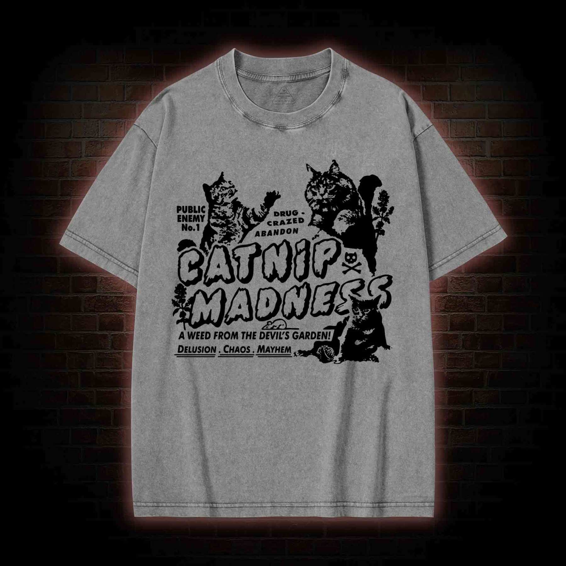 Catnip Madness Washed T-shirt