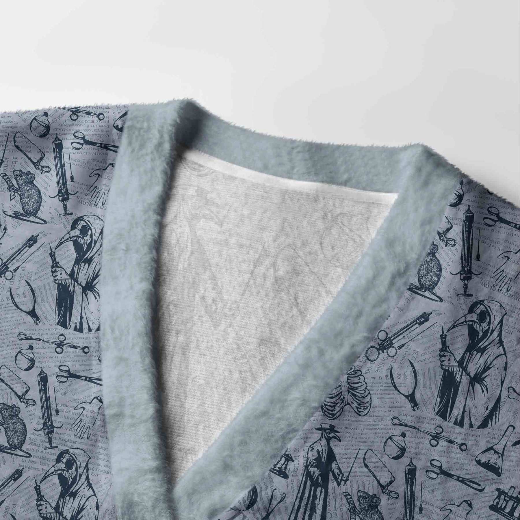 Black Death Cardigan Sweater