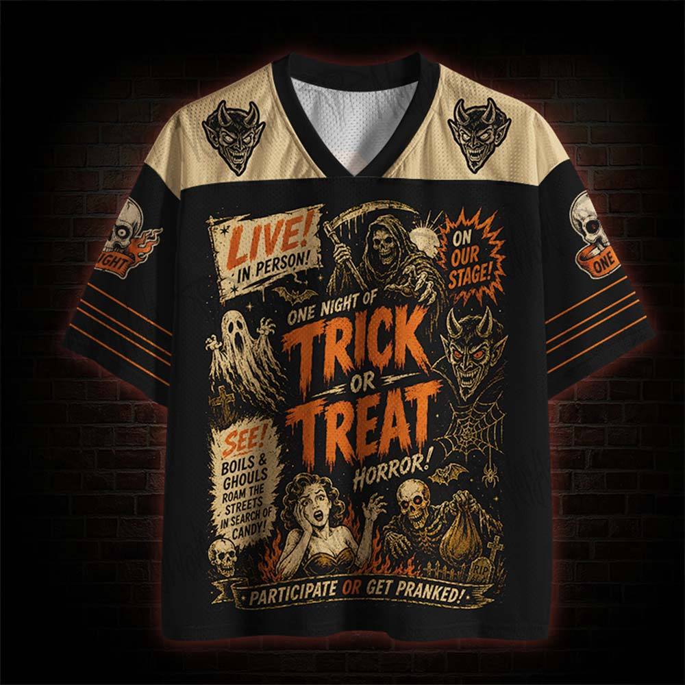 One Night Trick Or Treat Horror Mesh Jersey