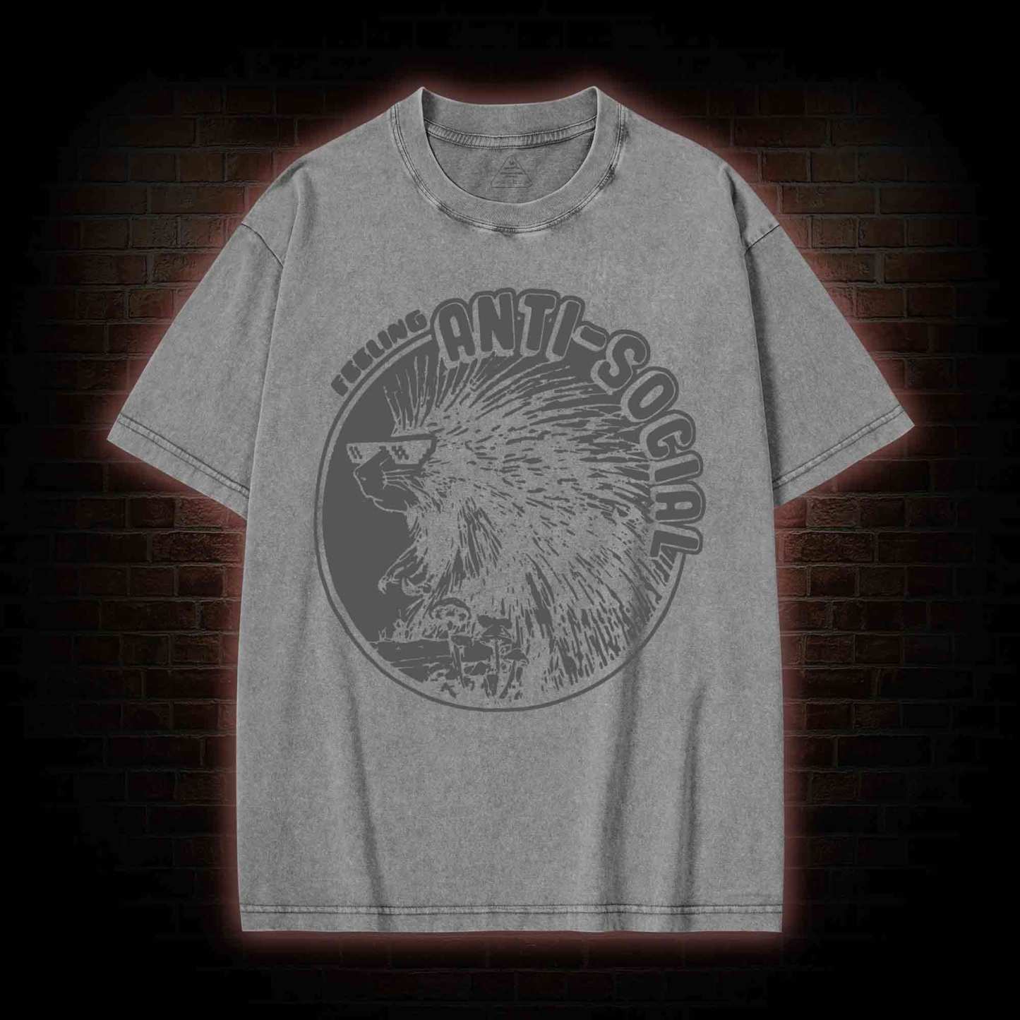 Feeling Anti-Social Washed T-shirt