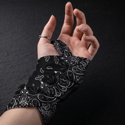 Black Paisley Square Scarf