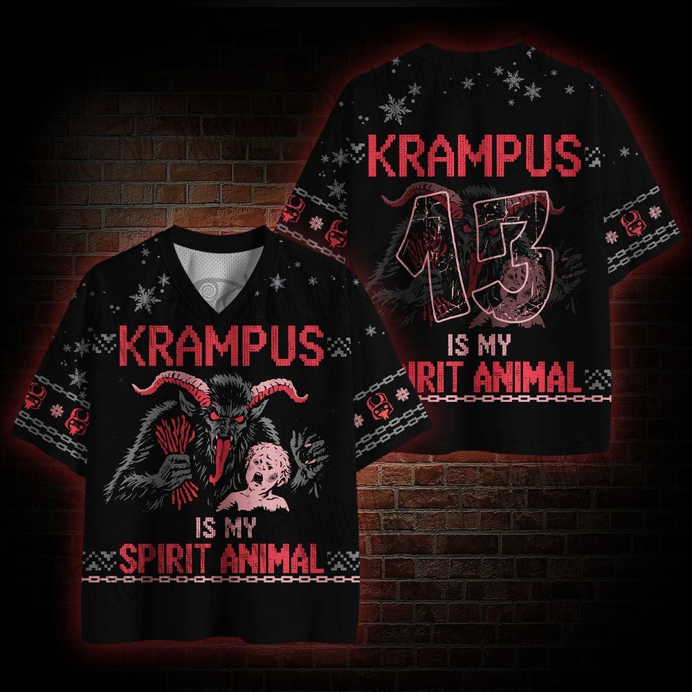 Krampus Is My Spirit Animal Mesh Jersey