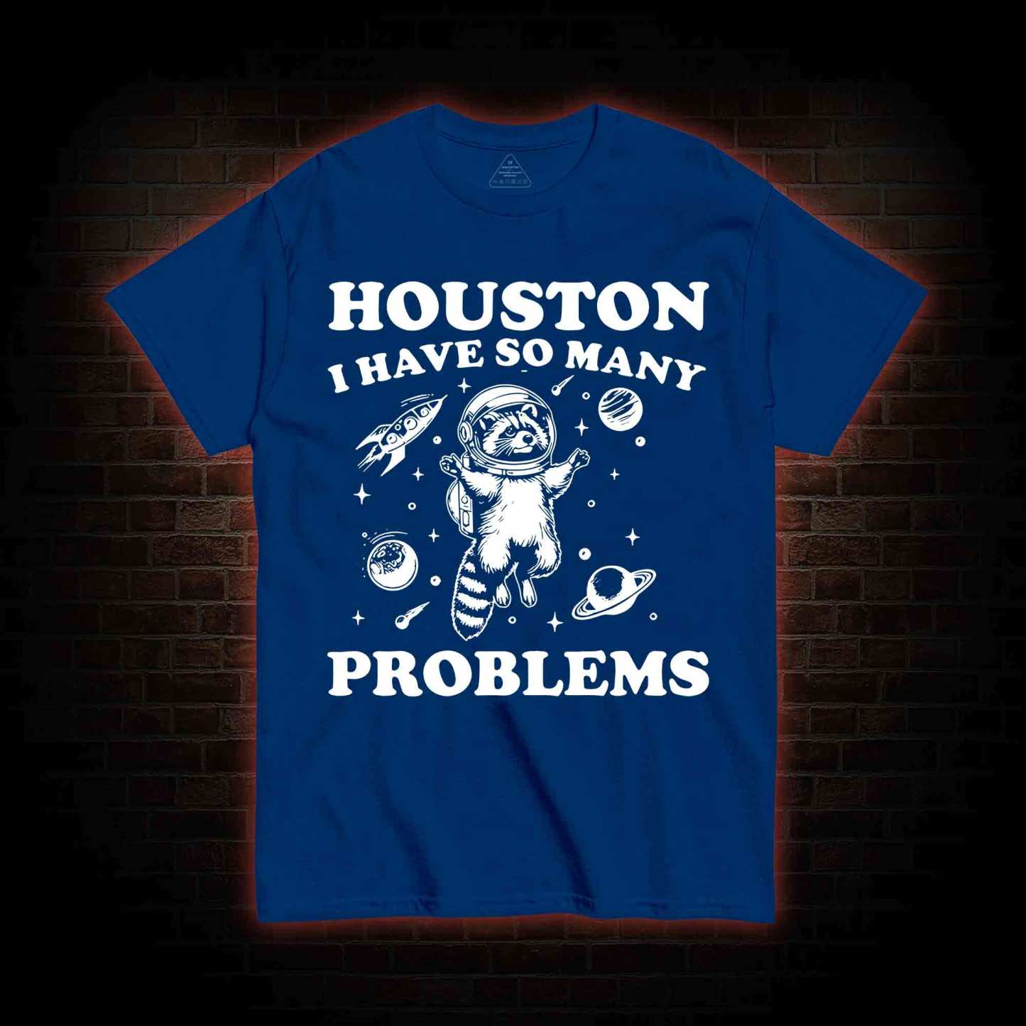 Houston I Have So Many Problems Raccoon T-shirt