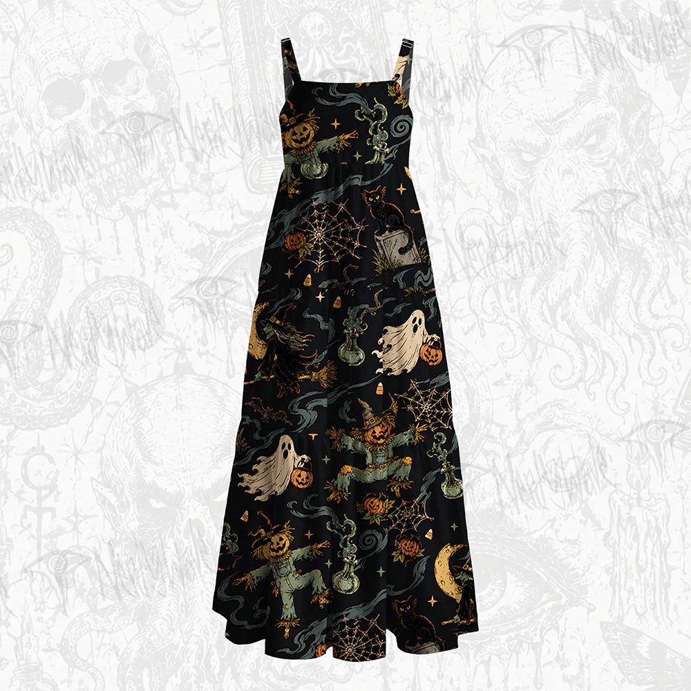 Actually A Scarecrow Wide Straps Maxi Dress