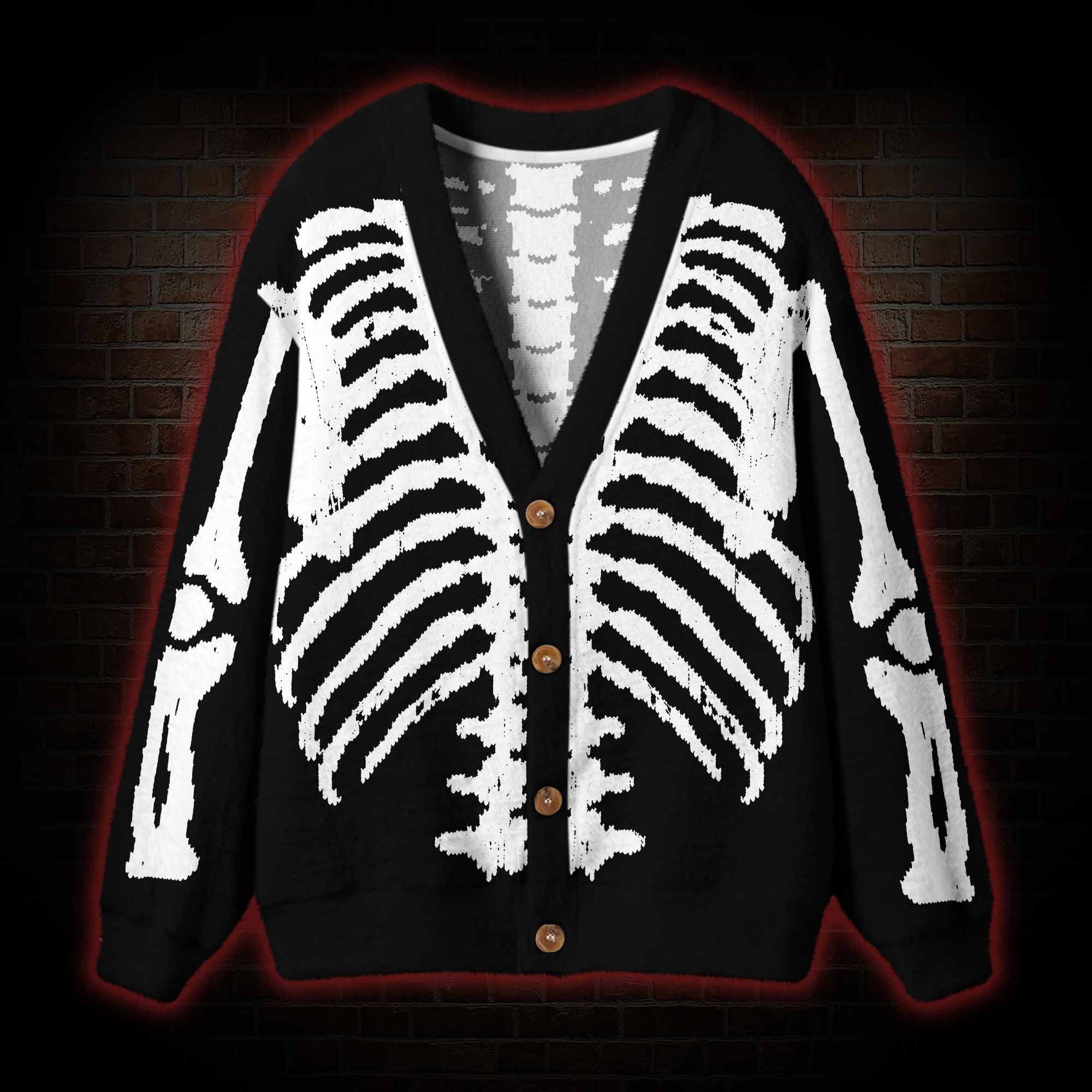 Exoskeleton Cardigan Sweater