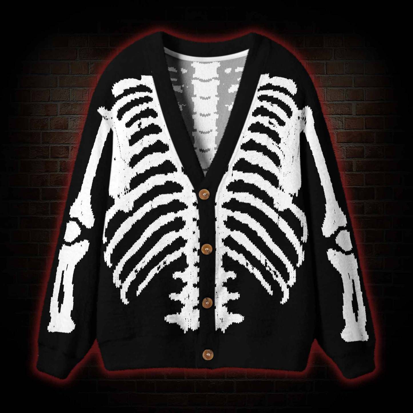 Exoskeleton Cardigan Sweater