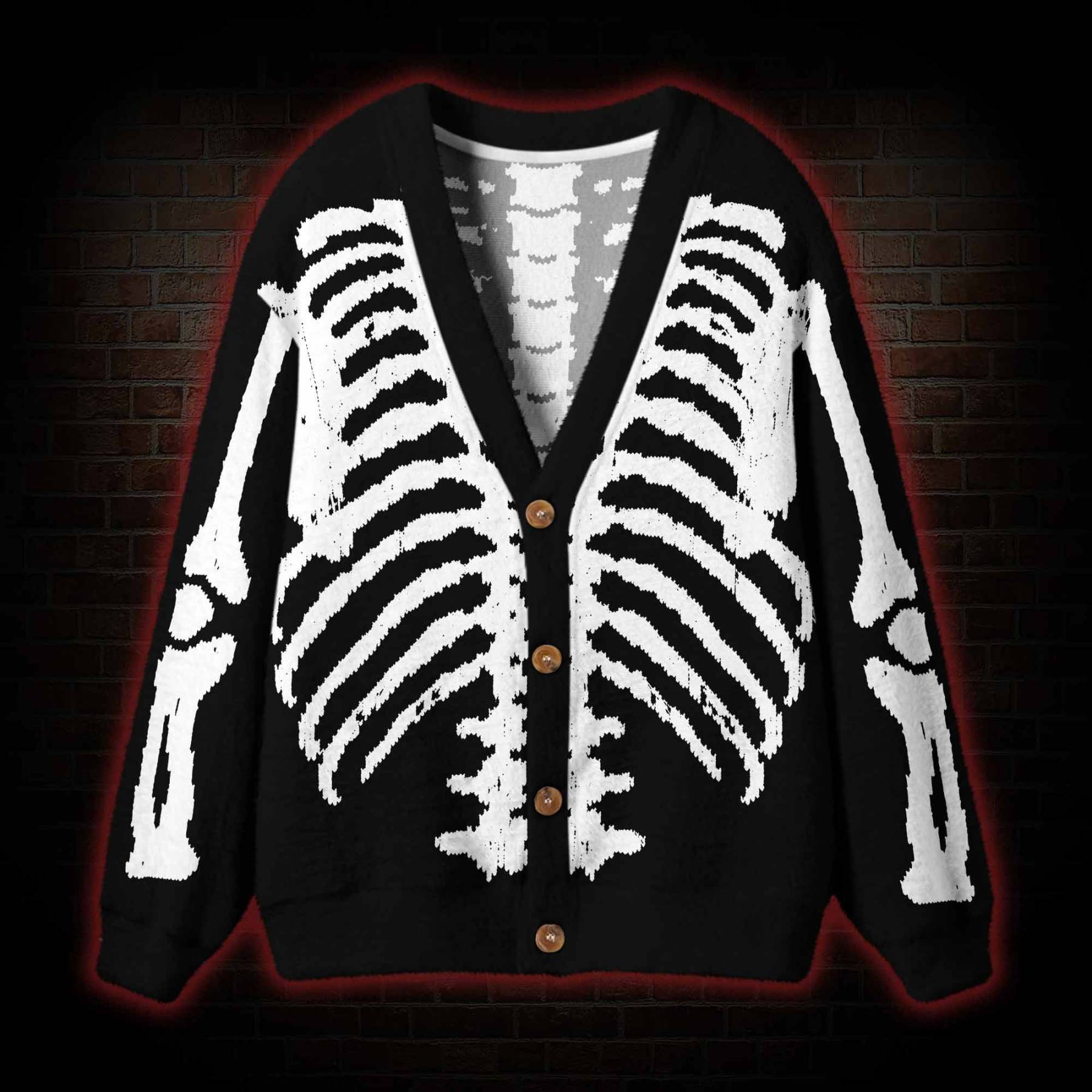 Exoskeleton Cardigan Sweater