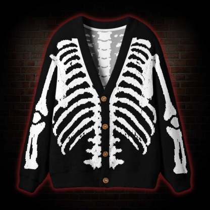 Exoskeleton Cardigan Sweater