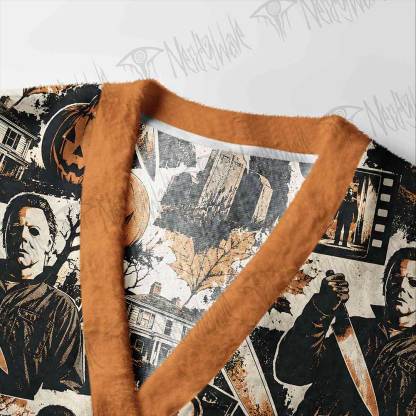 Retro Spooky Halloween Cardigan Sweater