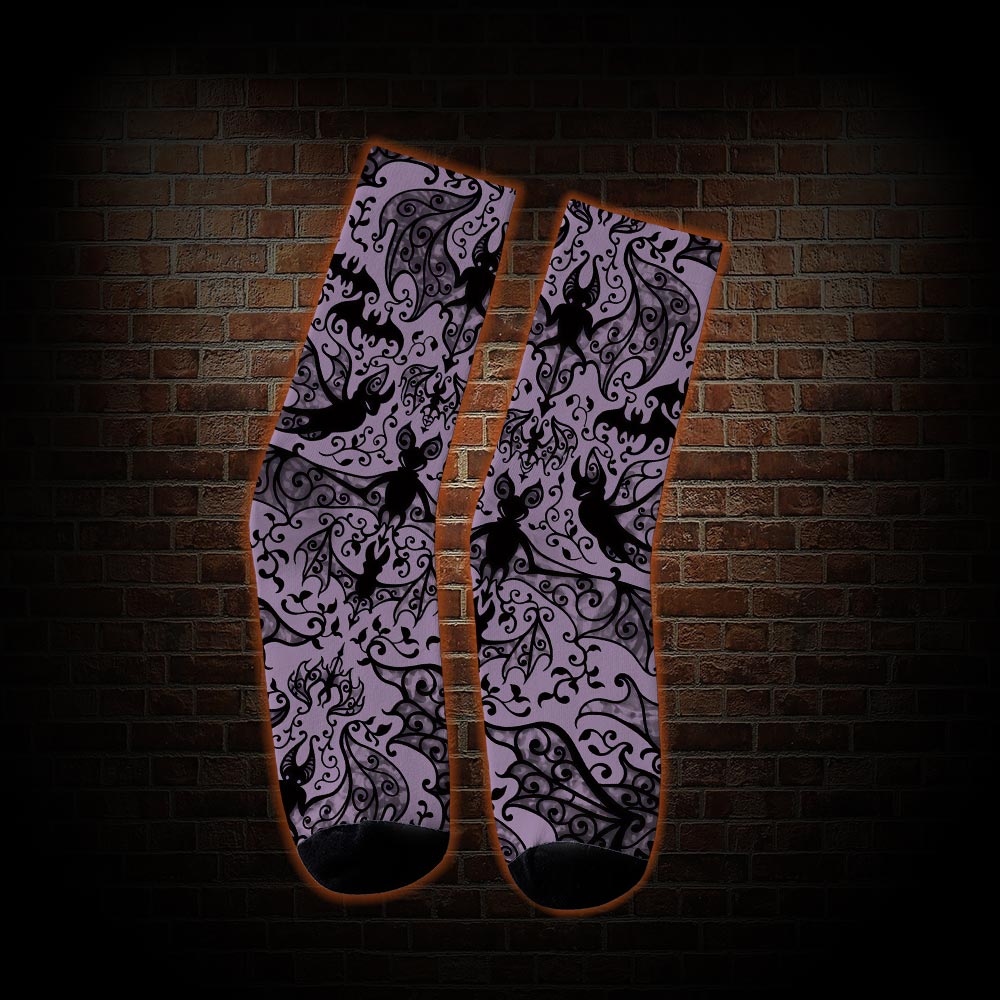 Gothic Bat Socks