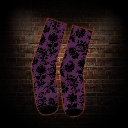 Black Floral Socks